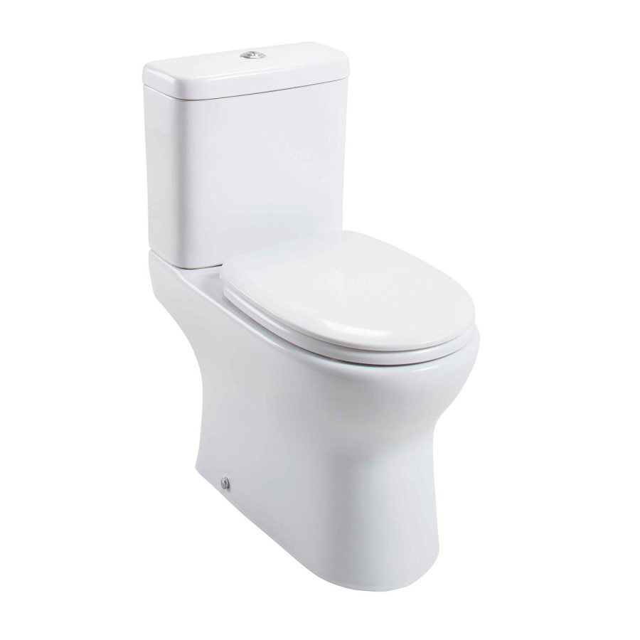 Rimless Close Coupled Toilet with Soft Close Seat