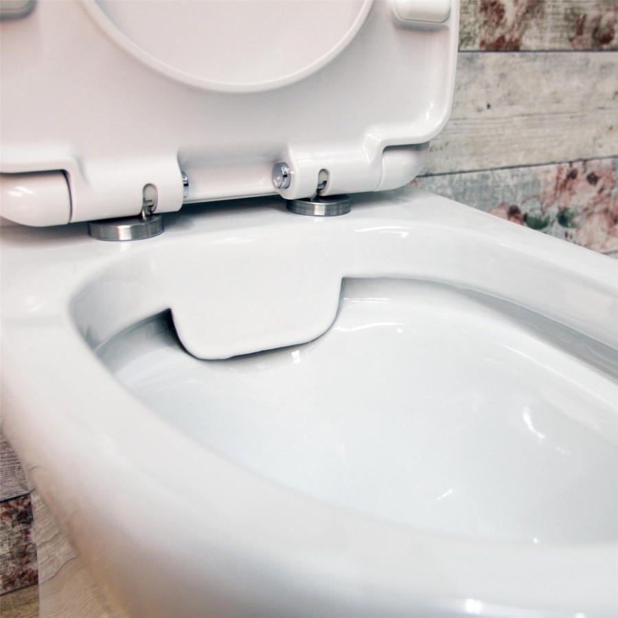 Rimless Close Coupled Toilet with Soft Close Seat