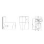 Rimless Close Coupled Toilet with Soft Close Seat