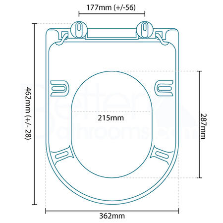 Carina Deluxe Heavyweight Soft Close Toilet Seat