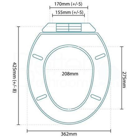 GRADE A1 - Floe Soft Close Toilet Seat - White