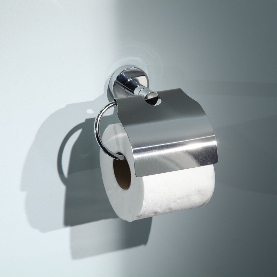 Impressions Toilet Paper Holder With Lid 