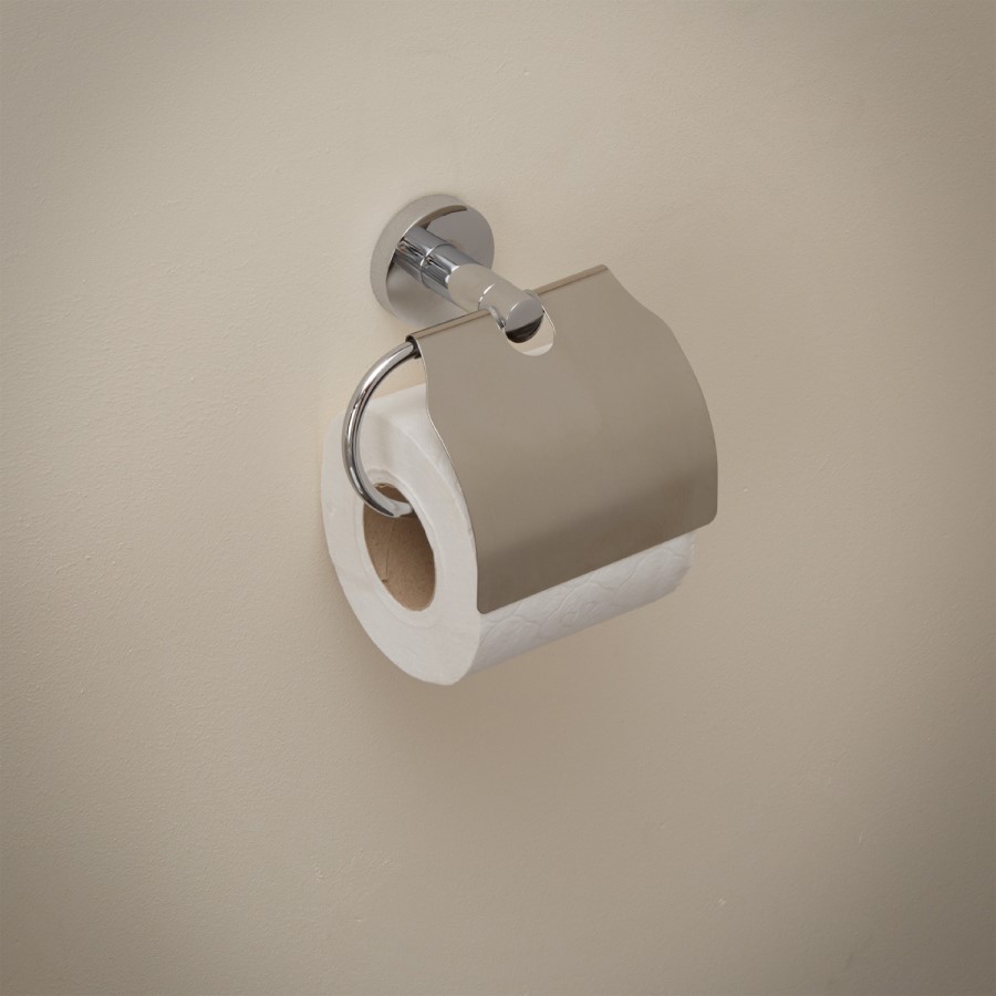 Impressions Toilet Paper Holder With Lid 