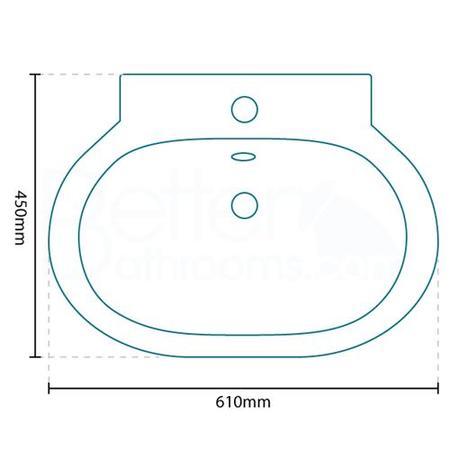 Azzure Wall Mounted Basin