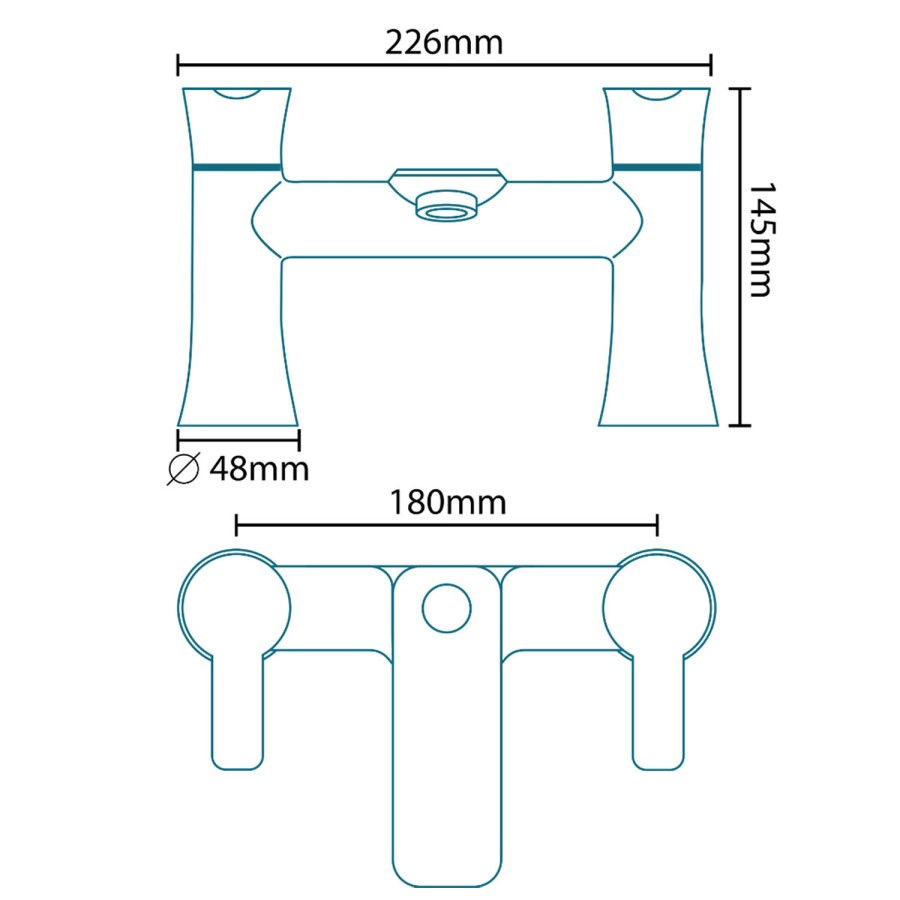 Sol Deck Mounted Bath Filler