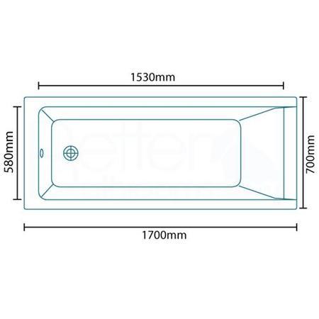 Carona 1700 x 700 Hydrotherapy Bath