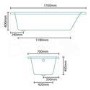 Carona 1700 x 700 Hydrotherapy Bath