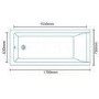 Carona 1700 x 750 Whirlpool Bath