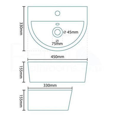 Luna Wall Hung Cloakroom Basin