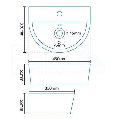 Luna Wall Hung Cloakroom Basin