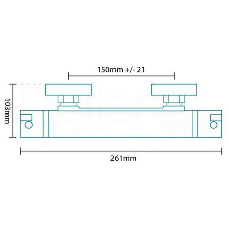 Faro Premium Thermostatic Bar Shower Valve