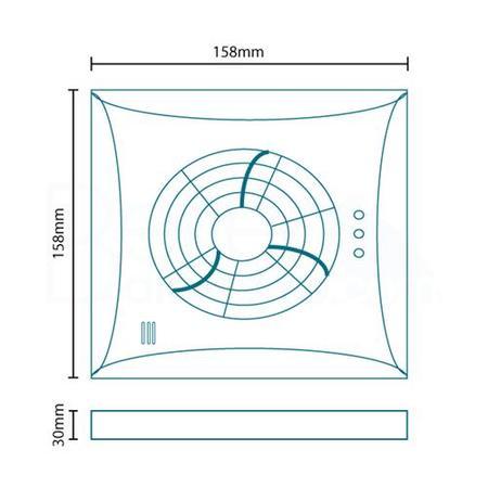 Hush White Wall Mounted Fan-Timer Only