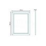 900 x 700mm White Mirror - Valencia