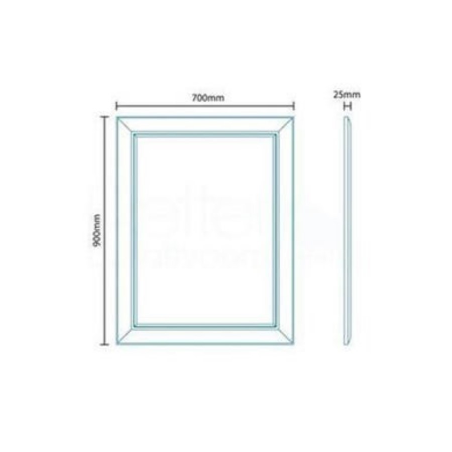 900 x 700mm White Mirror - Valencia
