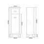 1280mm Storage Unit - White Bathroom Cabinet - Valencia Range