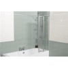 Large Straight 4 Fold Bath Shower Screen - H1400 x W1000mm