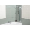 Large Straight 4 Fold Bath Shower Screen - H1400 x W1000mm