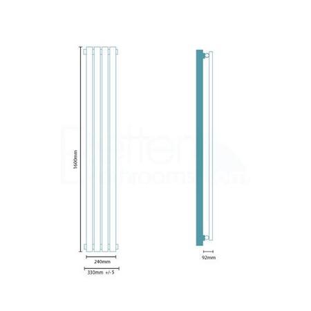 Nevada Beta Heat 1600 x 240mm Single Panel White Radiator
