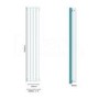 Nevada Beta Heat 1600 x 240mm Double Panel White Radiator