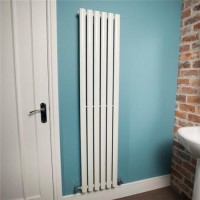 Nevada Beta Heat 1600 x 360mm Single Oval Panel White Vertical Radiator