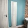 Nevada Beta Heat 1600 x 360mm Single Oval Panel White Vertical Radiator