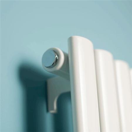 Nevada Beta Heat 1600 x 360mm Single Oval Panel White Vertical Radiator