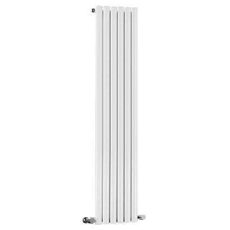 Nevada Beta Heat 1600 x 360mm Single Oval Panel White Vertical Radiator