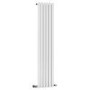 Nevada Beta Heat 1600 x 360mm Single Oval Panel White Vertical Radiator
