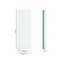 Nevada Beta Heat 1600 x 480mm Single Oval Panel White Vertical Radiator