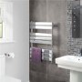 Lorenzo Beta Heat 800 x 600mm Flat Chrome Heated Towel Rail