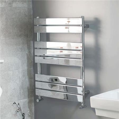 Lorenzo Beta Heat 800 x 600mm Flat Chrome Heated Towel Rail
