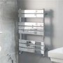 Lorenzo Beta Heat 800 x 600mm Flat Chrome Heated Towel Rail