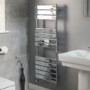 Lorenzo Beta Heat 1200 x 450mm Flat Chrome Heated Towel Rail
