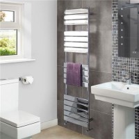 Lorenzo Beta Heat 1600 x 450mm Flat Chrome Heated Towel Rail
