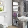 Lorenzo Beta Heat 1600 x 450mm Flat Chrome Heated Towel Rail