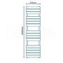 Lorenzo Beta Heat 1600 x 450mm Flat Chrome Heated Towel Rail