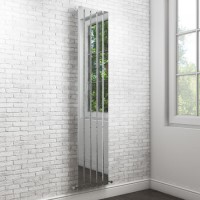Vega Single Flat Panel Chrome Vertical Radiator - 1600 x 375mm