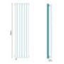 Vega Single Flat Panel Chrome Vertical Radiator - 1600 x 450mm