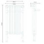 Oxford Chrome Traditional Towel Rail Radiator - 1130 x 553mm