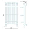 GRADE A2 - Huntington Wall Hung Traditional Bathroom Towel Radiator - 1000 x 630mm