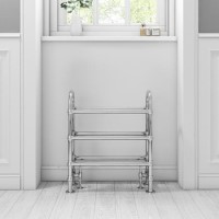 GRADE A1 - Camden Floorstanding Traditional Heated Double Towel Rail - 778 x 683mm