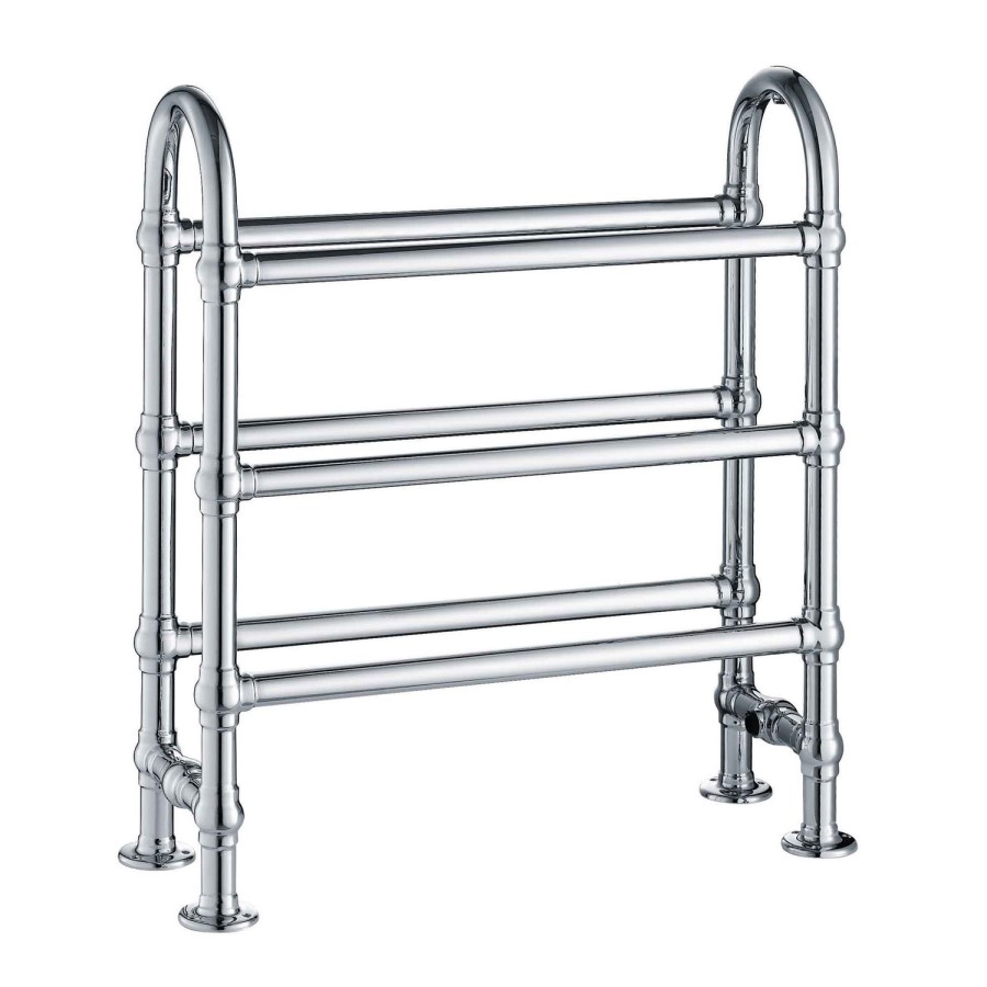 GRADE A1 - Camden Floorstanding Traditional Heated Double Towel Rail - 778 x 683mm