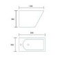Havana Back to Wall Bidet Square One Tap Hole
