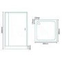 800mm Quatro Shower Cabin with Black Back Panels-Cabin with Square Valve and Square Handset