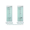 800mm Quatro Shower Cabin with Aqua White Back Panels-Cabin with Square Valve and Square Handset