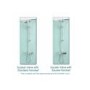 800mm Quatro Shower Cabin with Aqua White Back Panels-Cabin with Square Valve and Square Handset