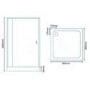 800mm Quatro Shower Cabin with Aqua White Back Panels-Cabin with Square Valve and Square Handset