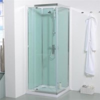 800 x 800 Quatro Shower Cabin with Aqua White Back Panels