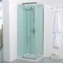 800 x 800 Quatro Shower Cabin with Aqua White Back Panels