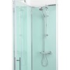 800 x 800 Quatro Shower Cabin with Aqua White Back Panels